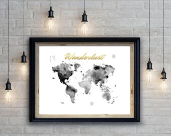36x24 PRINTABLE world map with countries and names