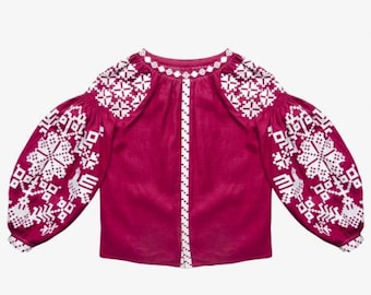 Ukrainian Vyshyvanka blouse Embroidered Women Blouse Boho Stile Gift for Wife Gift for Girl
