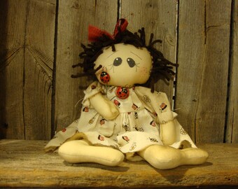 Primitive Raggedy Ann Doll~Raggedy Ann~Raggedy Annie~Doll~Ragdoll