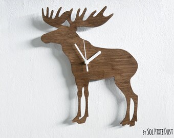 Reindeer - Wooden Wall Clock