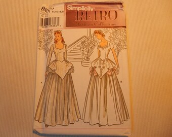 Misses'/Miss Petite Retro Bridal Gown Simplicity 8886 Sizes 14-20