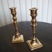 Vintage Pair of mini candle holders candlestick brass vintage candle holder 9cms/3.50 inches high. C.