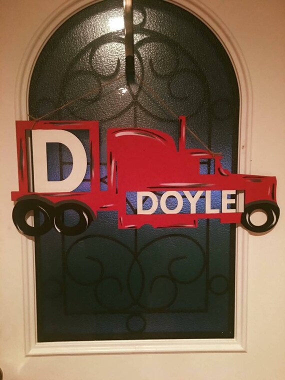 Semi truck door hanger trucker door hanger truck driver door