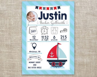nautical baby announcements