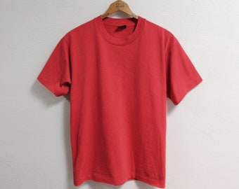 LARGE Vintage 1980s Screen Stars Plain Red T-Shirt