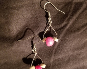Pink Pearl Teardrop Earrings