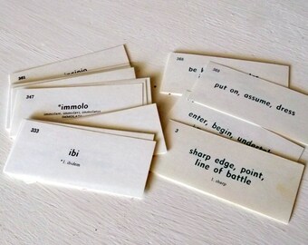Latin Flash Cards Vocabulary Cards Set of 30 vintage