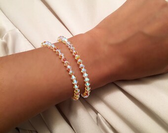 Swarovski crystal stackable bracelets