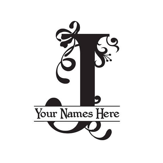 Download Flourish Split Monograms - FREE SHIPPING ON ALL ORDERS - MAKE IT PERSONAL WITH OUR VINYL LETTERS ...