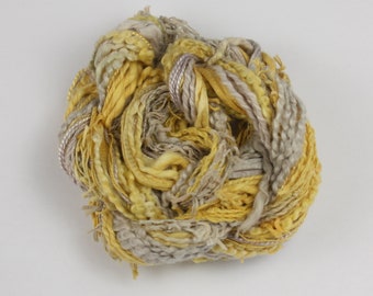 Beige Gold Yellow hand dyed Embroidery Thread weaving thread Waldorf doll hair sewing quilting cotton ribbon thread embellishment