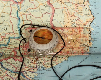 Compass, Map compass, Vintage compass, Compass with rule, Directional map, Cobmaster compass, Military compass, Pendant compass