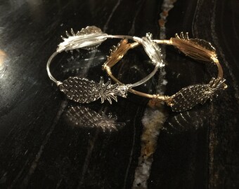 Pineapple Wire Wrapped Bracelet