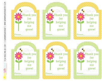 DIY Printable Birthday Teacher Appreciation Tags by