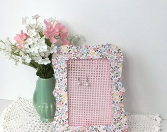 Primrose Decoupaged Earring Holder Picture Frame Earring Organizer Gifts for Girls Decoupaged Earring Organizer