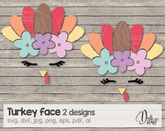 Turkey face svg, turkey face, turkey face cricut, turkey face silhouette, cut file, svg, dxf, jpg, png, eps, pdf, ai