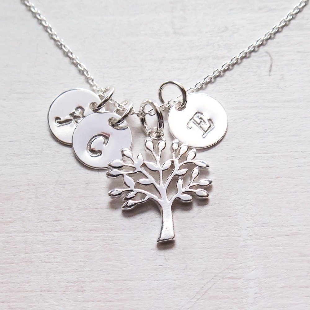Family Tree Necklace, Gift for Grandma, Personalized