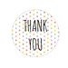 Rainbow Polka Dot Thank You Stickers Round Packaging Stickers Wedding Favor Envelope Seal Stickers Thanks Colorful Happy Stickers