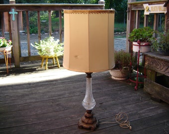 Vintage Stiffel Lamp Hollywood Glam Hollywood Regency Mid Century Modern Stiffel Brass And Crystal Lamp 1960s