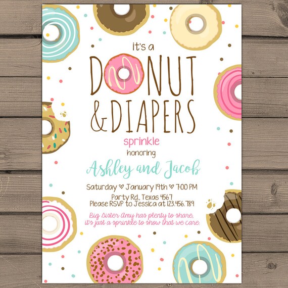 Donut Baby Shower Invitations 3