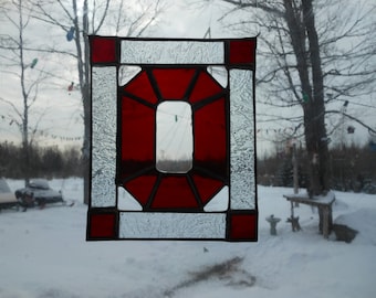 Ohio stained glass suncatcher