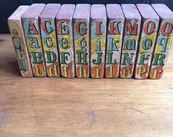 Victorian Child's Blocks, Antique