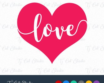 Valentines Day SVG, Love Heart Svg, Svg Files for Silhouette Cameo or Cricut Commercial & Personal Use.