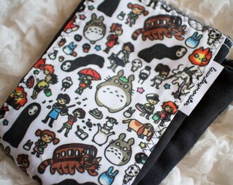 Baby Burp Cloth - Studio Ghibli black hand dyed burp cloth