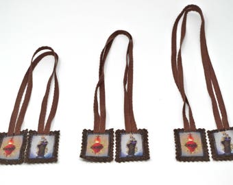 Brown scapular, Our Lady of Mount Carmel, with or without medal/crucifix, Miraculous Medal, Devotion, Catholic