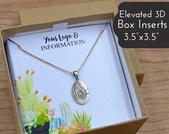 Elevated Jewelry Box Inserts | 24 QTY | FITS 3.5"x3.5" Jewelry Boxes | Necklace Slits Earring Holes