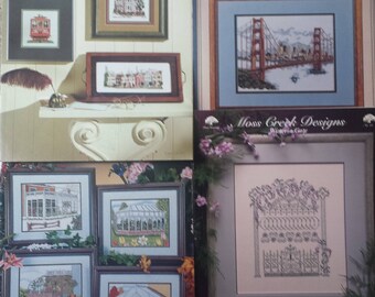 San Francisco, Greenhouses Counted Cross Stitch Booklets, Set of 4