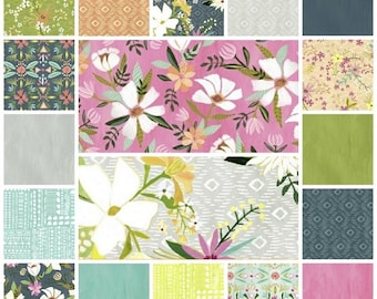 Blush & Blooms Fat Quarter Bundle by Iza Pearl for Windham Fabrics, 18 Fat Quarters Bundle, Blush and Blooms Fabrics, Iza Pearl Fabrics