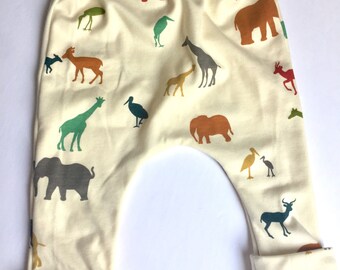Organic Baby harem pants, toddler harem pants, baby pants, boy or girl harem pants