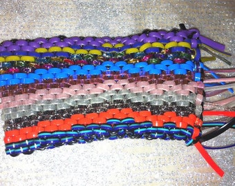 Lanyard Superbrick Wall Art Objects, Multicolored Boondoggle Gimp Scoubidou