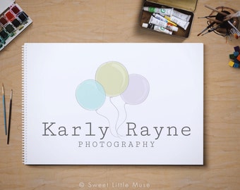 Premade logo - photography logo - balloon logo