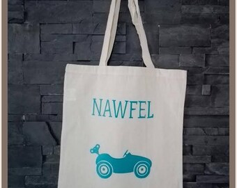 Custom bag - tote bag - school bag - bag "pattern + name"