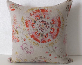 Junoon Chili Suzani Throw Pillow Cover