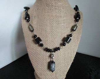 Assorted Black Beaded Necklace
