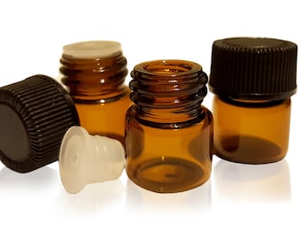 24 Pack; 1/4 Dram Essential Oil Sample Bottles