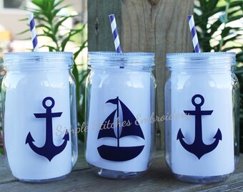 Acrylic Mason Jar Tumbler