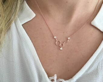 Serotonin Necklace- Birthstone Necklace- Birthstone Serotonin Necklace- Gold Serotonin Necklace- Geometry Necklace- Graduation Necklace