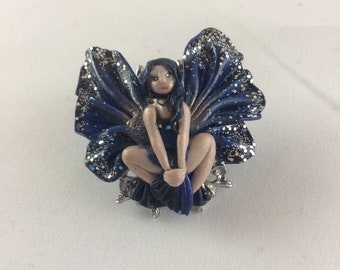 Midnight blue and silver fairy