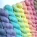 Choufunga / Cupcake Sock Mini Skein Pack 240g / handdyed superwash merino / semi solid / creativity pack / crochet / mini / pastel rainbow