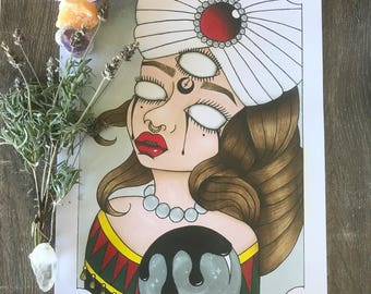 Fortune Teller Print - A3