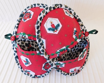Pot Holders, Oven Mitts set of 2 Christmas colors set C