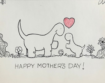 Happy Mother's Day! Hand Drawn Greeting Card
