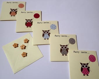 owl birthday party invitations owl bday invite girls 1st
