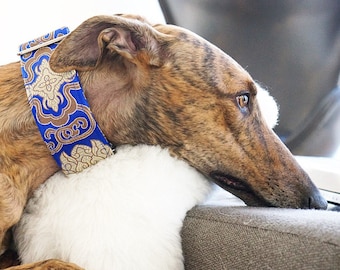 REGAL - Special occasions martingale collar, Fancy sighthound collar, Greyhound collar