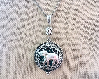 Aromatherapy Locket, Essential Oils Necklace, Elephant Diffuser Locket, Perfume Necklace, Scented Locket