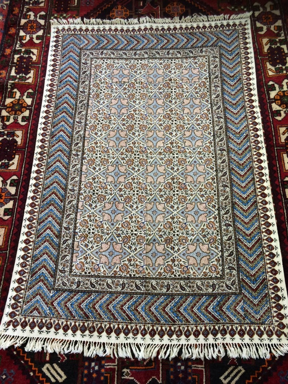 60" inches Rectangle tablecloth,Calico printing, wall decor, natural textile with tassels