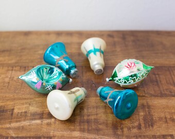 Vintage Mid Century Christmas Ornament Set